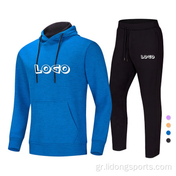 Fitness Tracksuit Men Hoodie και Jogger Set unisex